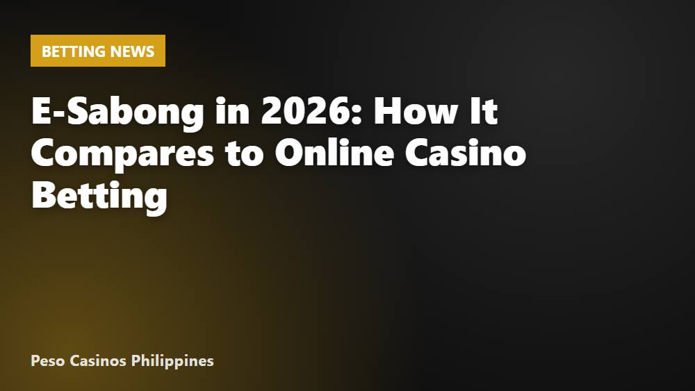 E-Sabong in 2026: How It Compares to Online Casino Betting